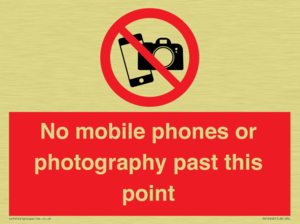 No mobile phones or photography past this point